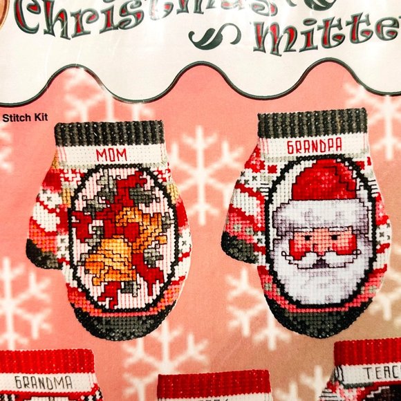 CROSS MY HEART Counted Cross Stitch Kit - 5 Mitten Designs - New/Sealed (2006) - Picture 2 of 8